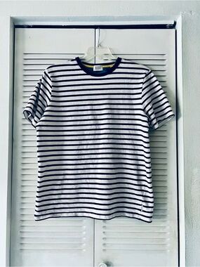 Scotch & Soda blue and white striped  top